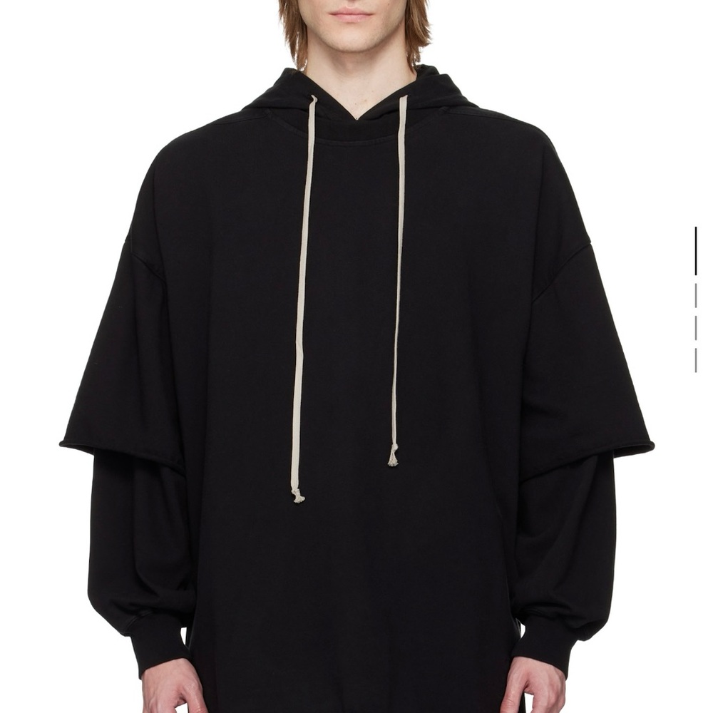 RICK OWENS DRKSHDW Black Hollywood Tommy Hustler Hoodie